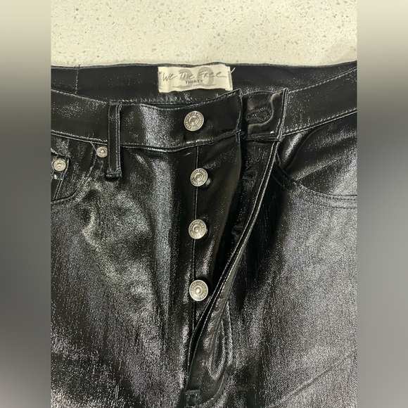 NWT Free People Black Phoenix Coated Skinny - Picture 6 of 8